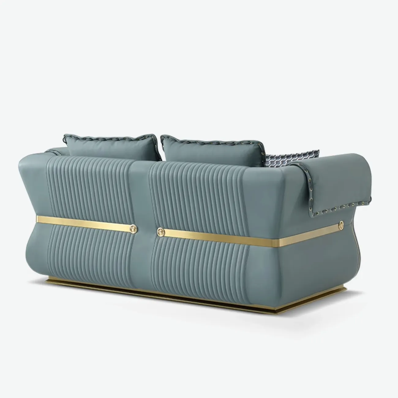 Элегантный диван Leonie от MIVICA из натуральной кожи и красного дерева DV38443-32 Элегантный диван Leonie от MIVICA из натуральной кожи и красного дерева DV38443-32