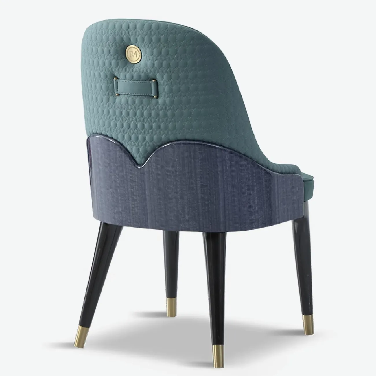 Эргономичный обеденный стул Leonie от MIVICA из кожи и красного дерева ST38446-32