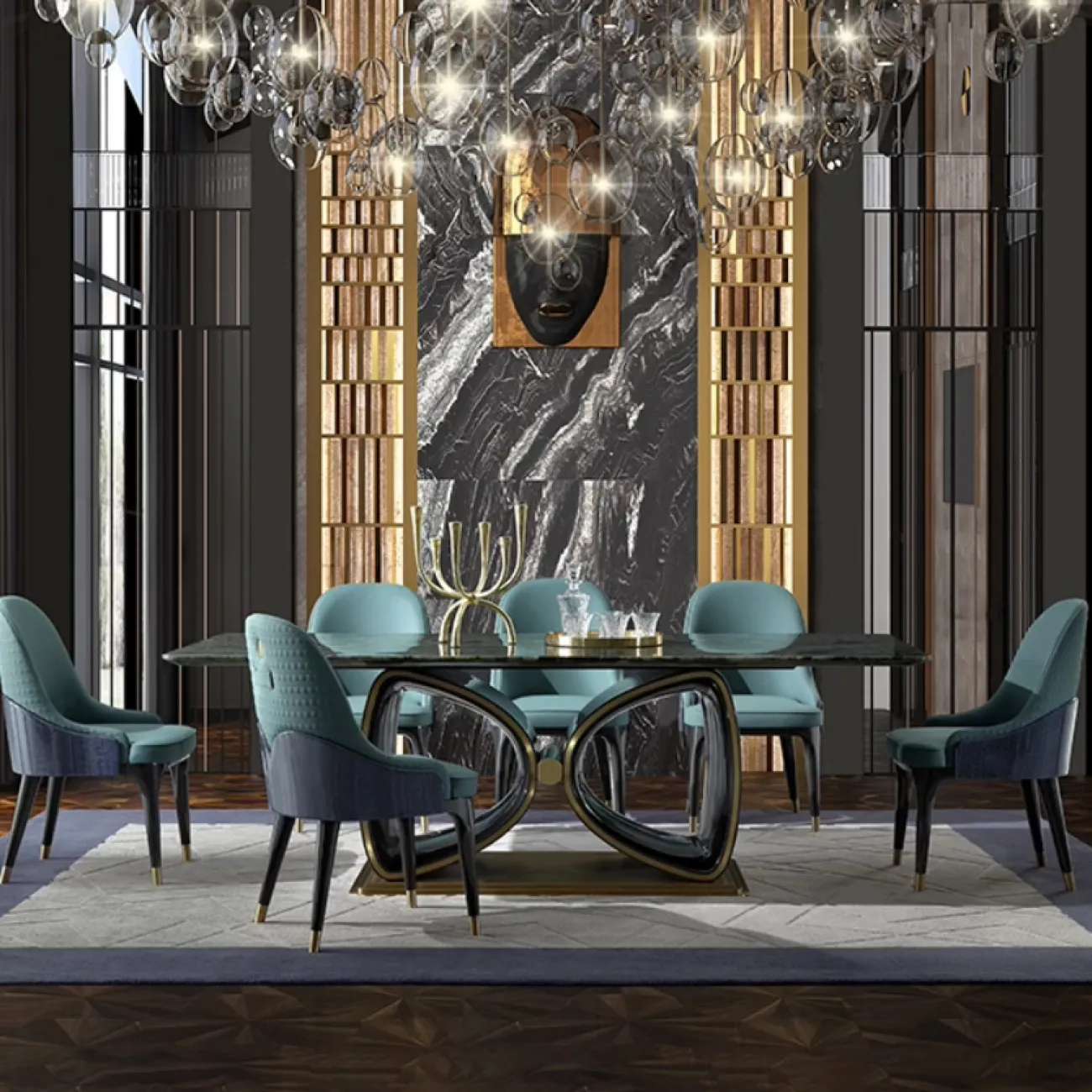 Эргономичный обеденный стул Leonie от MIVICA из кожи и красного дерева ST38446-32