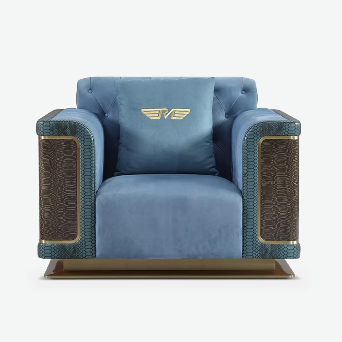 Статусное кожаное кресло MIVICA из красного дерева KR38449-32