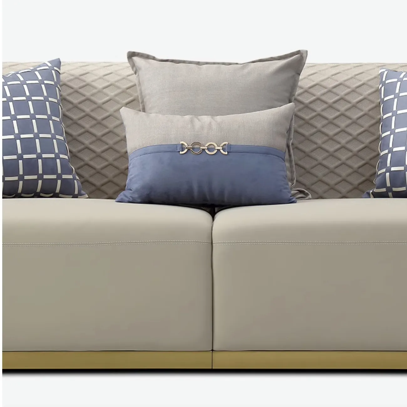 Роскошный диван Leonie от MIVICA из натуральной кожи и красного дерева DV38458-32