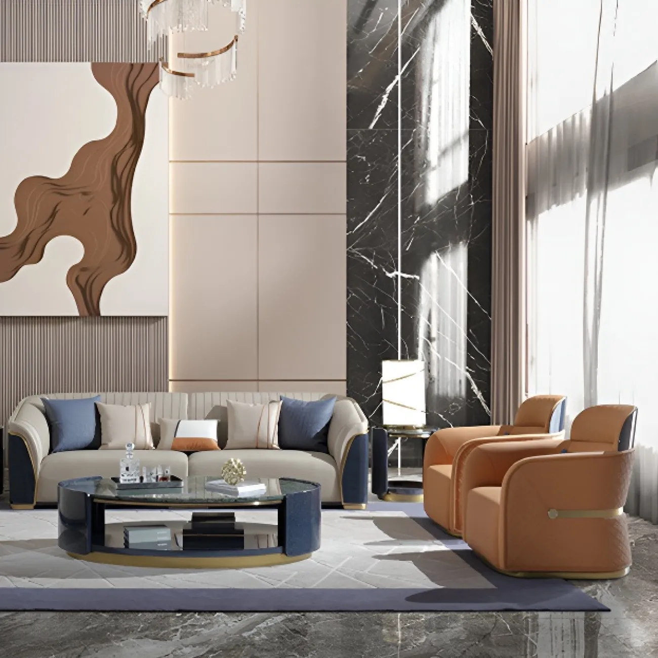 Яркое кресло Leonie от MIVICA из натуральной кожи и красного дерева KR38462-32