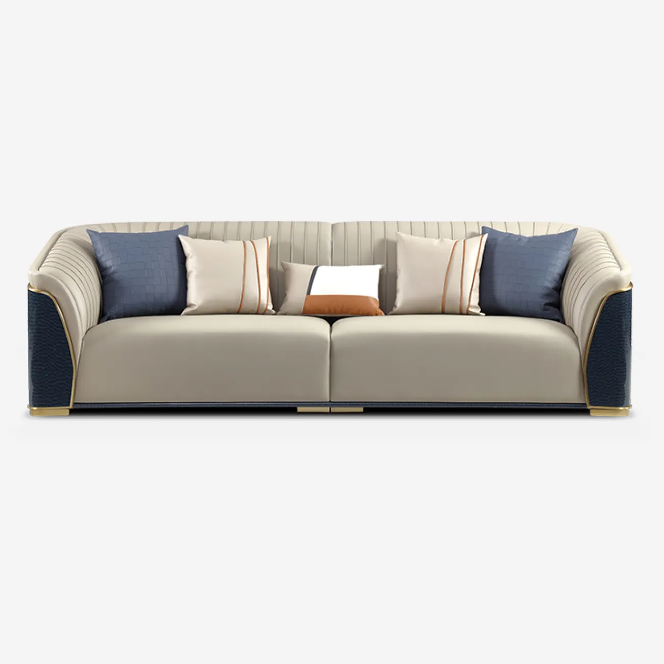 Роскошный диван Leonie от MIVICA из натуральной кожи и красного дерева DV38463-32 Роскошный диван Leonie от MIVICA из натуральной кожи и красного дерева DV38463-32