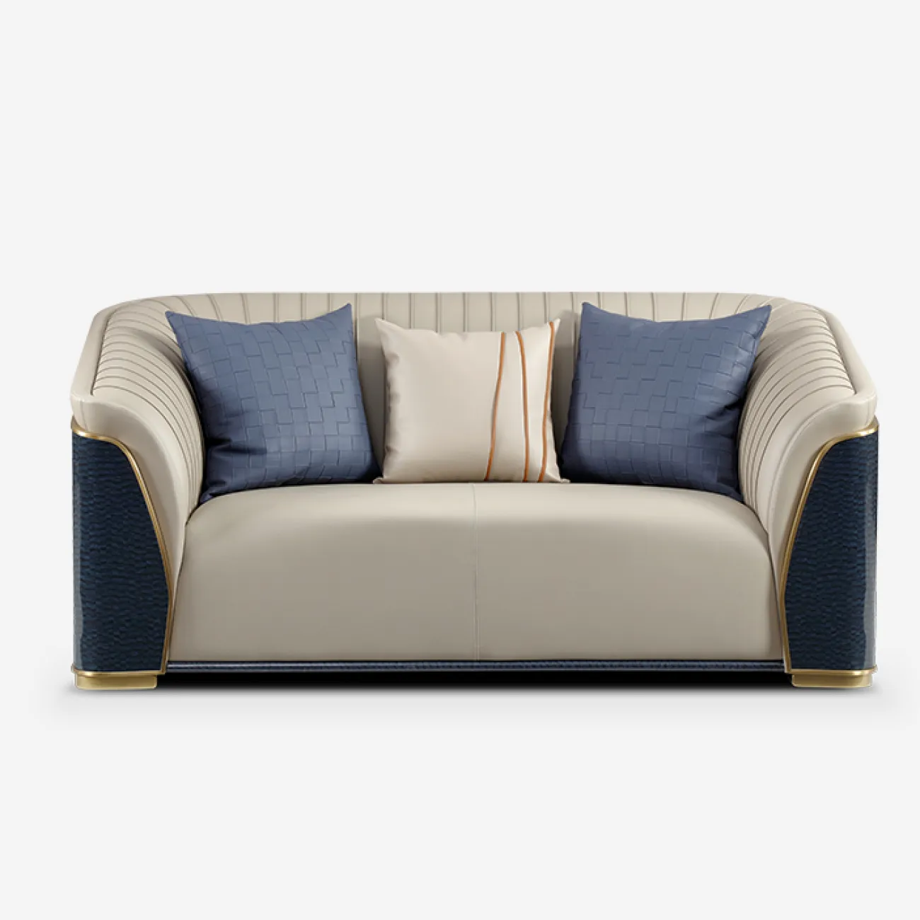 Роскошный диван Leonie от MIVICA из натуральной кожи и красного дерева DV38463-32 Роскошный диван Leonie от MIVICA из натуральной кожи и красного дерева DV38463-32