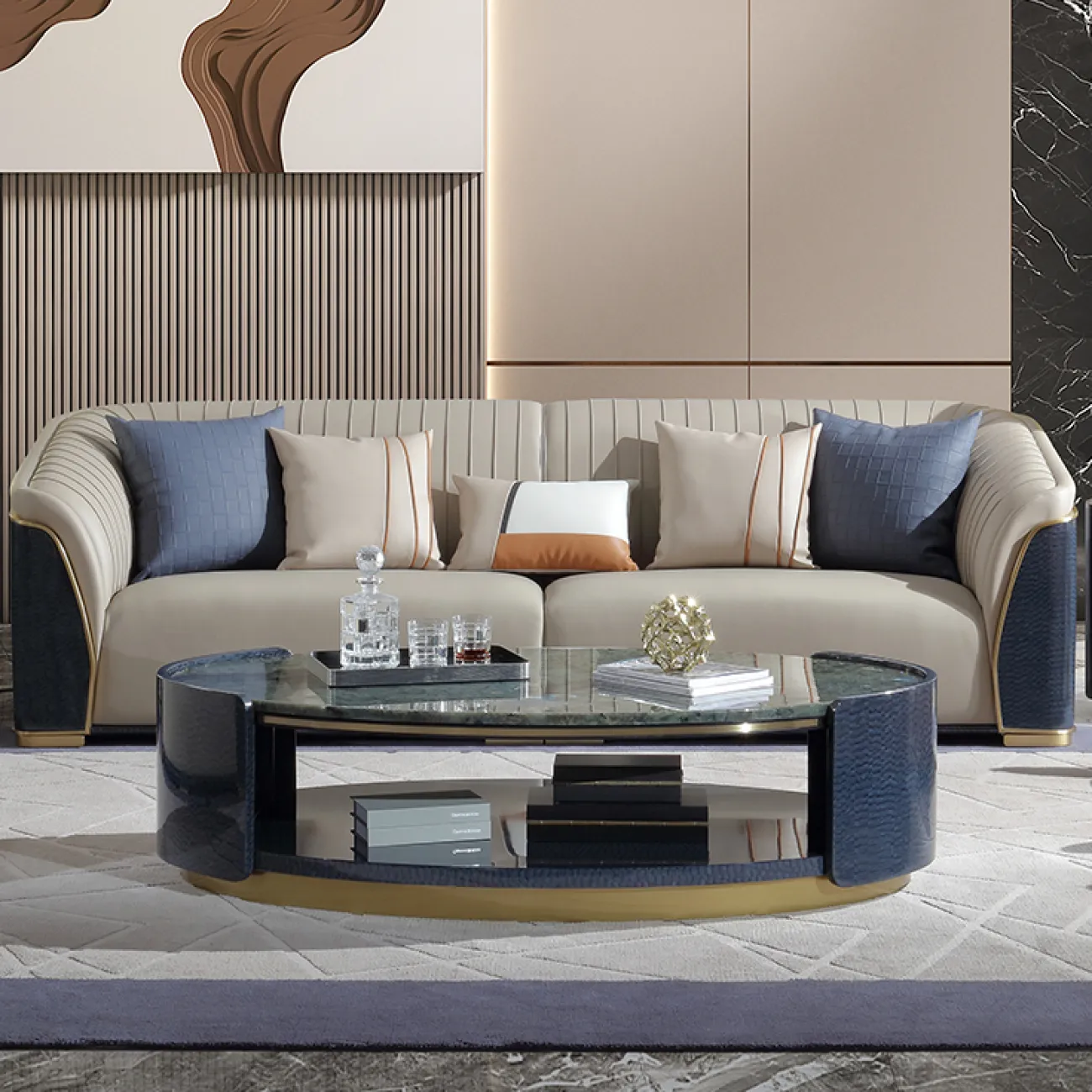 Роскошный диван Leonie от MIVICA из натуральной кожи и красного дерева DV38463-32 Роскошный диван Leonie от MIVICA из натуральной кожи и красного дерева DV38463-32