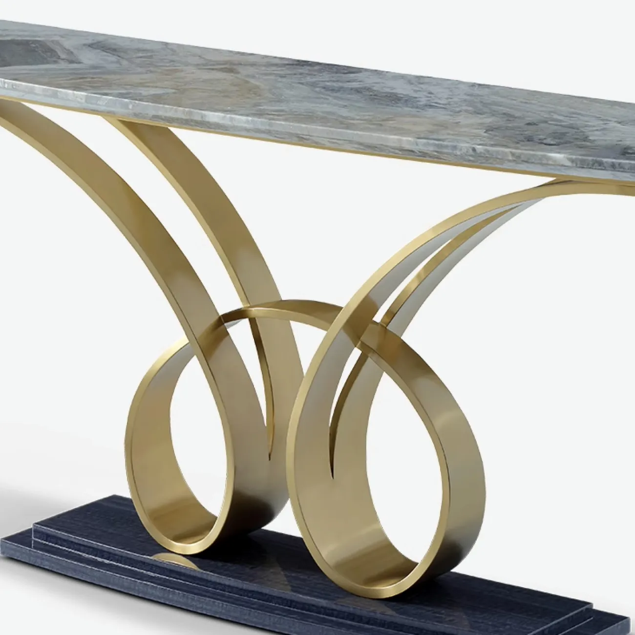 Утончённый пристенный столик Leonie от MIVICA из красного дерева и мрамора ST38465-32