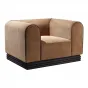 Изысканное текстильное кресло MIVICA из дерева и вельвета KR38467-32