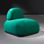 Роскошное кресло MIVICA из дерева и замши KR38474-32