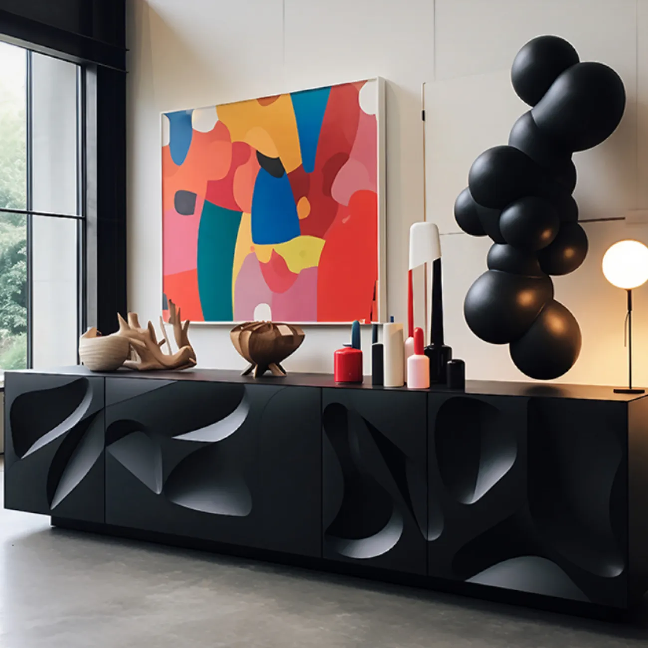 Дизайнерская тумба под телевизор MIVICA из дерева TB38493-32