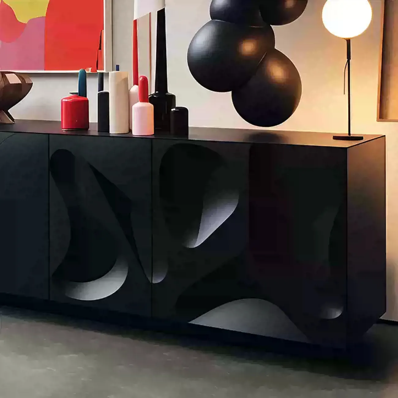 Дизайнерская тумба под телевизор MIVICA из дерева TB38493-32