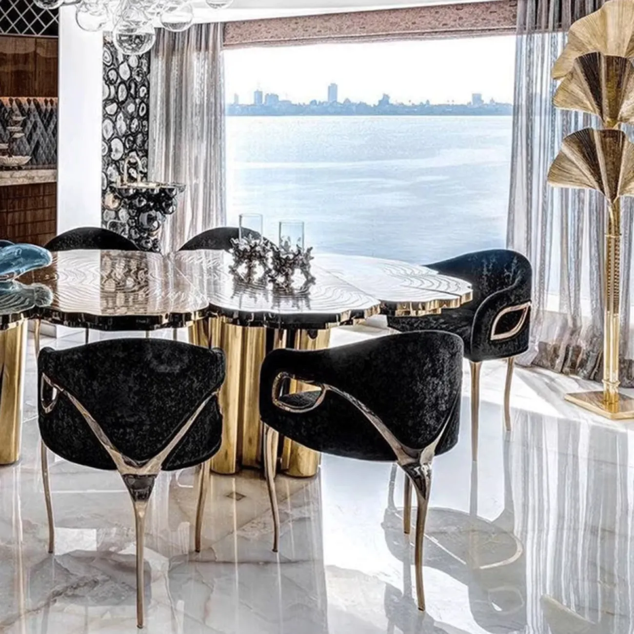 Дизайнерский Современный Обеденный Стул в виде Орлиного Глаза Yanshe от LaLume