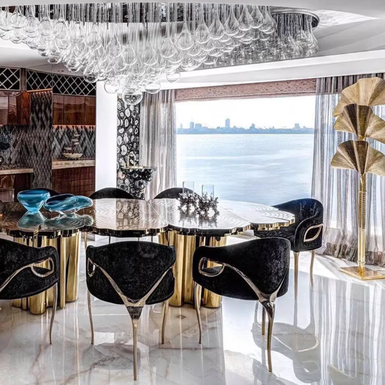 Дизайнерский Современный Обеденный Стул в виде Орлиного Глаза Yanshe от LaLume