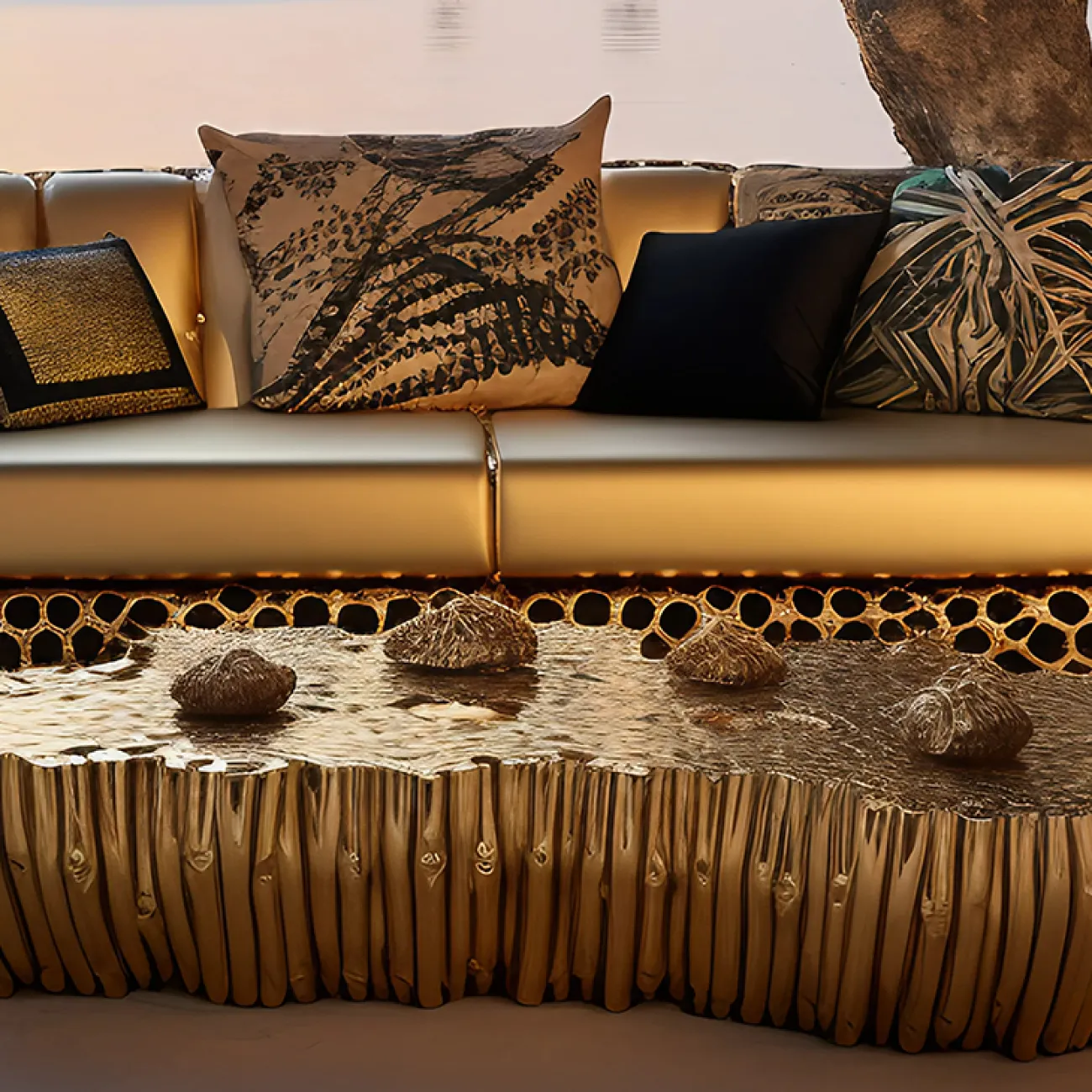 Дизайнерский журнальный столик MIVICA из пластика ASA JS38511-32