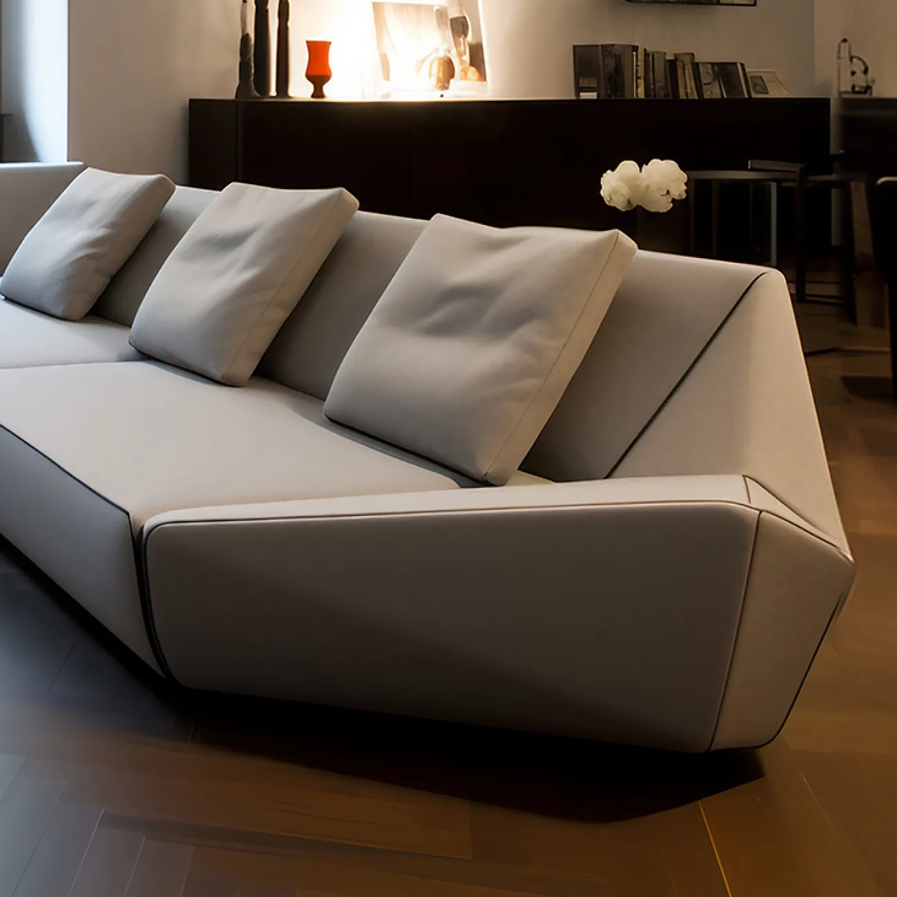 Современный угловой диван MIVICA из дерева DV38526-32 Современный угловой диван MIVICA из дерева DV38526-32