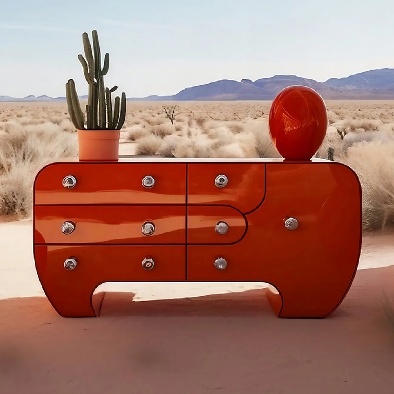 Яркий креативный комод Love Creation от MIVICA из дерева KD38528-32