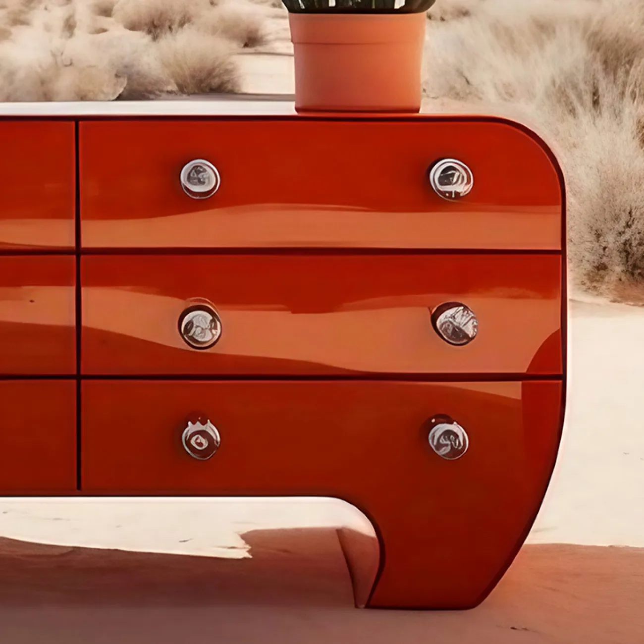 Яркий креативный комод Love Creation от MIVICA из дерева KD38528-32