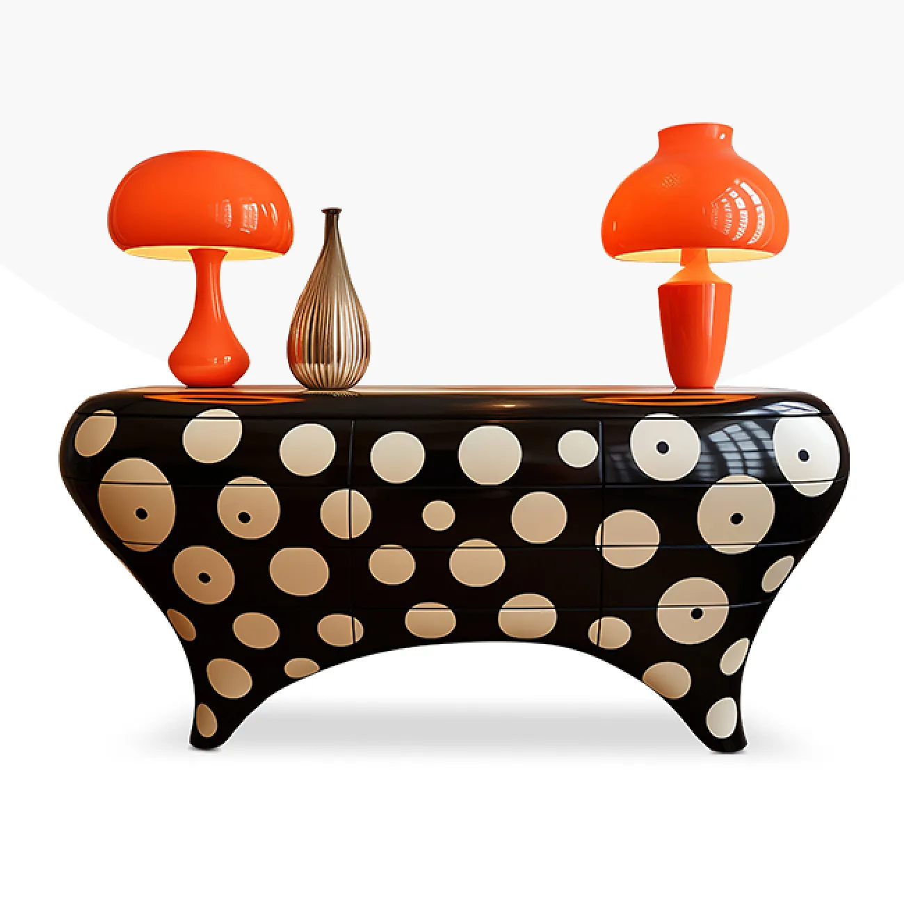 Яркий креативный комод Love Creation от MIVICA из дерева KD38533-32