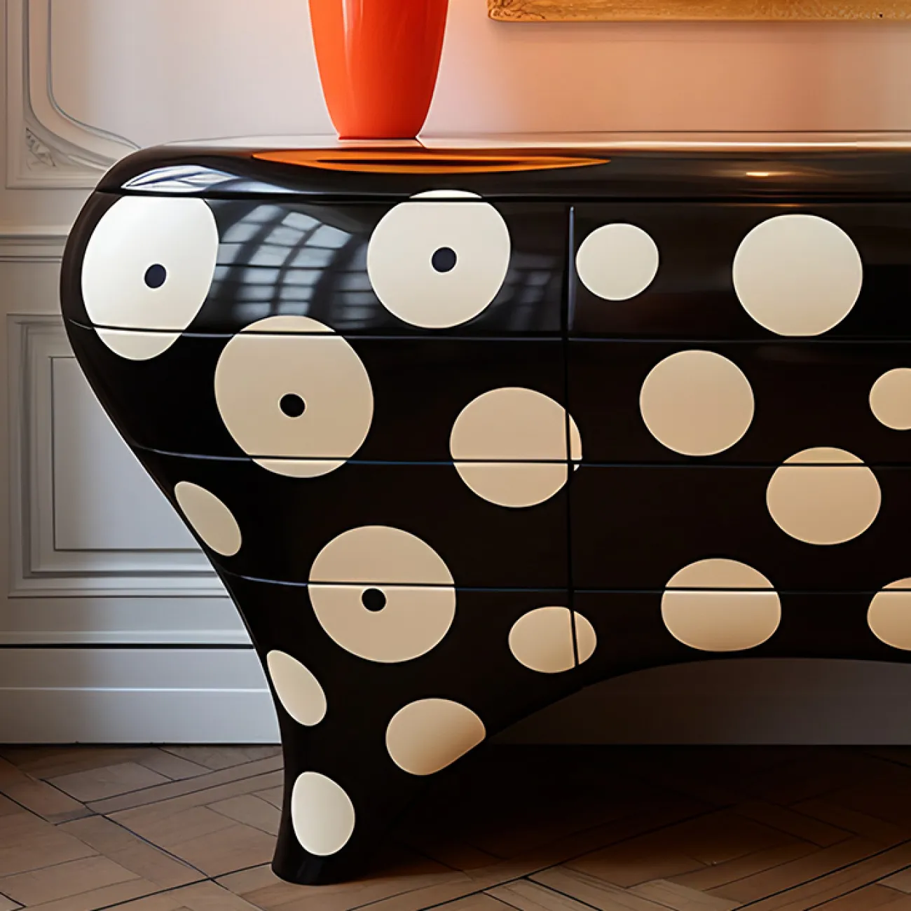 Яркий креативный комод Love Creation от MIVICA из дерева KD38533-32