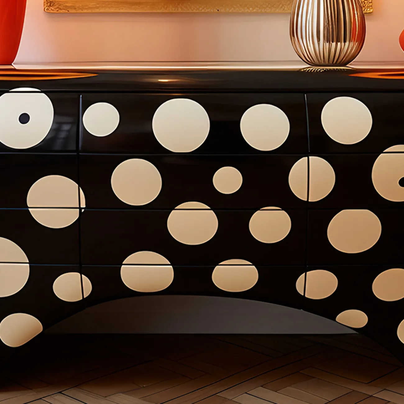 Яркий креативный комод Love Creation от MIVICA из дерева KD38533-32