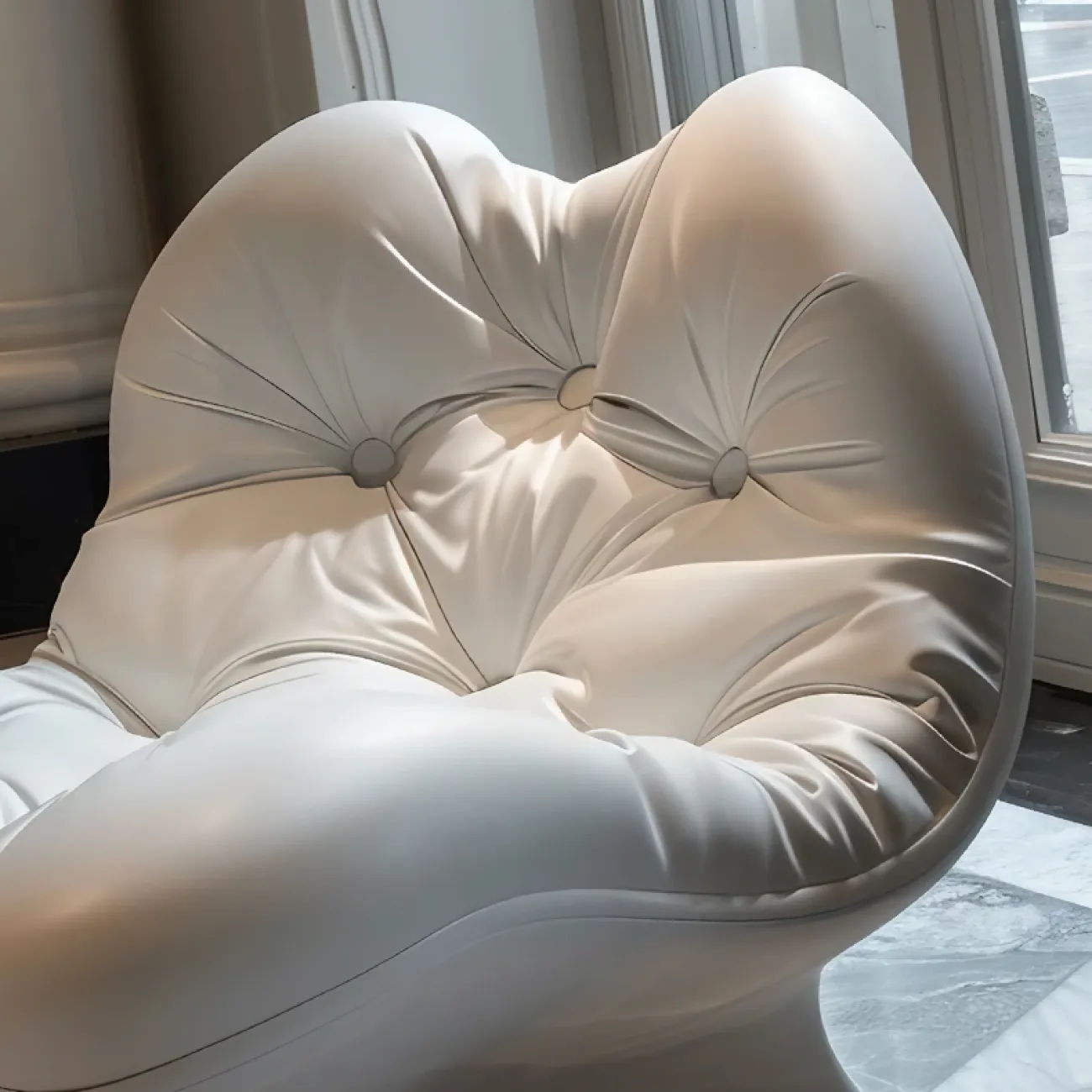 Элегантное кожаное кресло Love Creation от MIVICA оригинальной формы KR38534-32