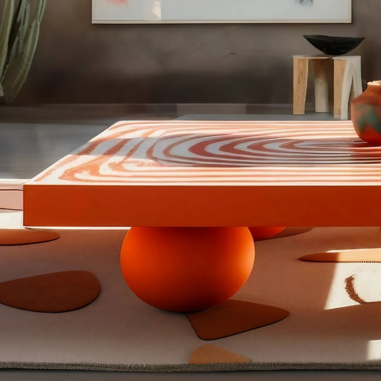 Дизайнерский журнальный столик Love Creation от MIVICA из дерева JS38541-32