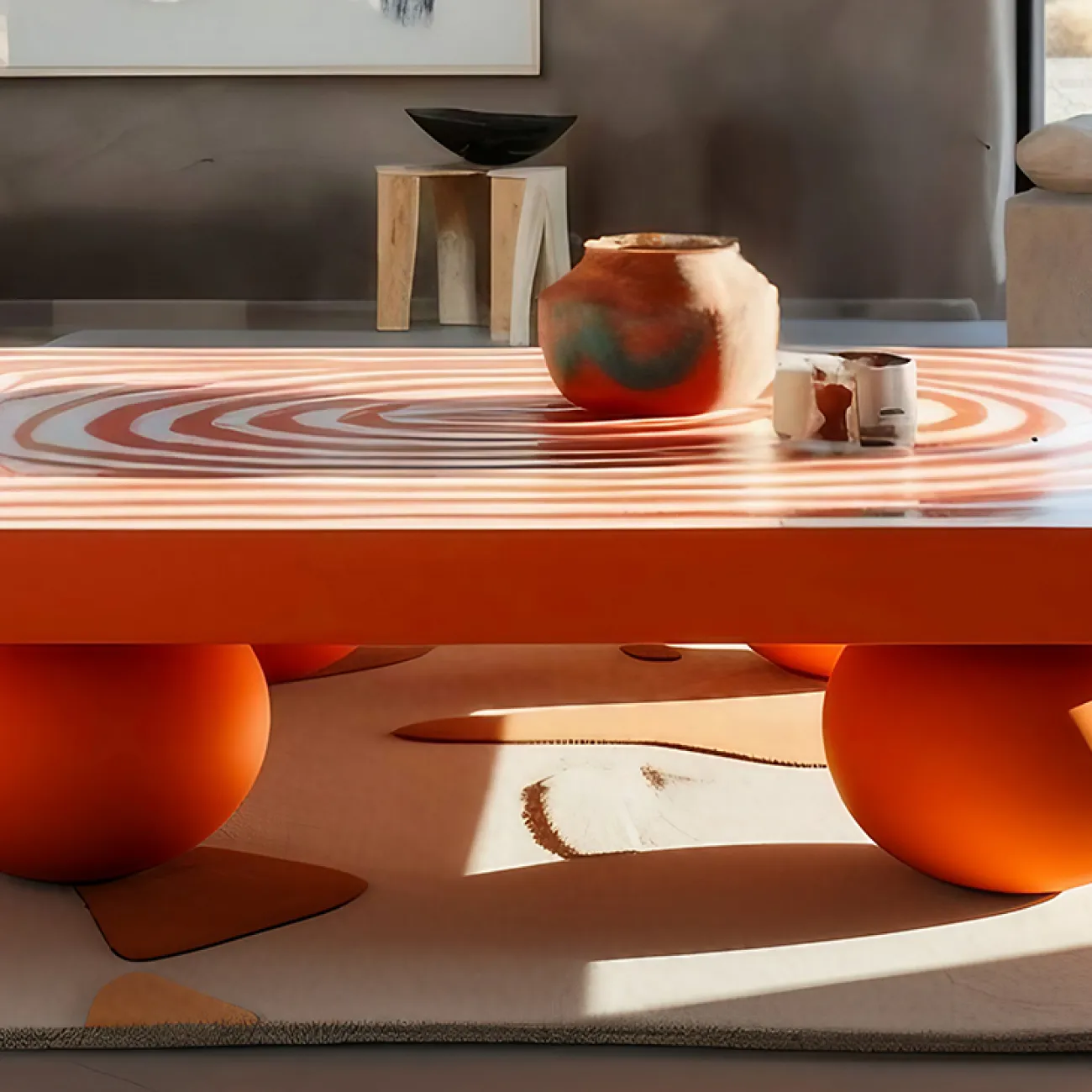 Дизайнерский журнальный столик Love Creation от MIVICA из дерева JS38541-32