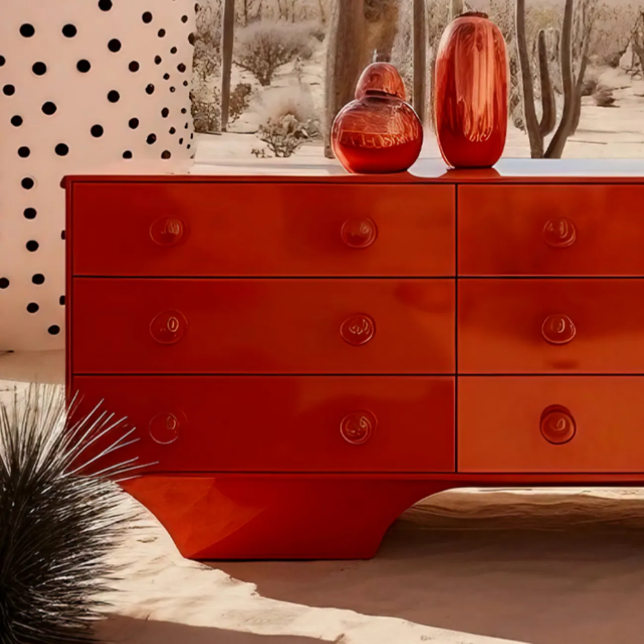 Яркий дизайнерский комод Love Creation от MIVICA из дерева KD38542-32
