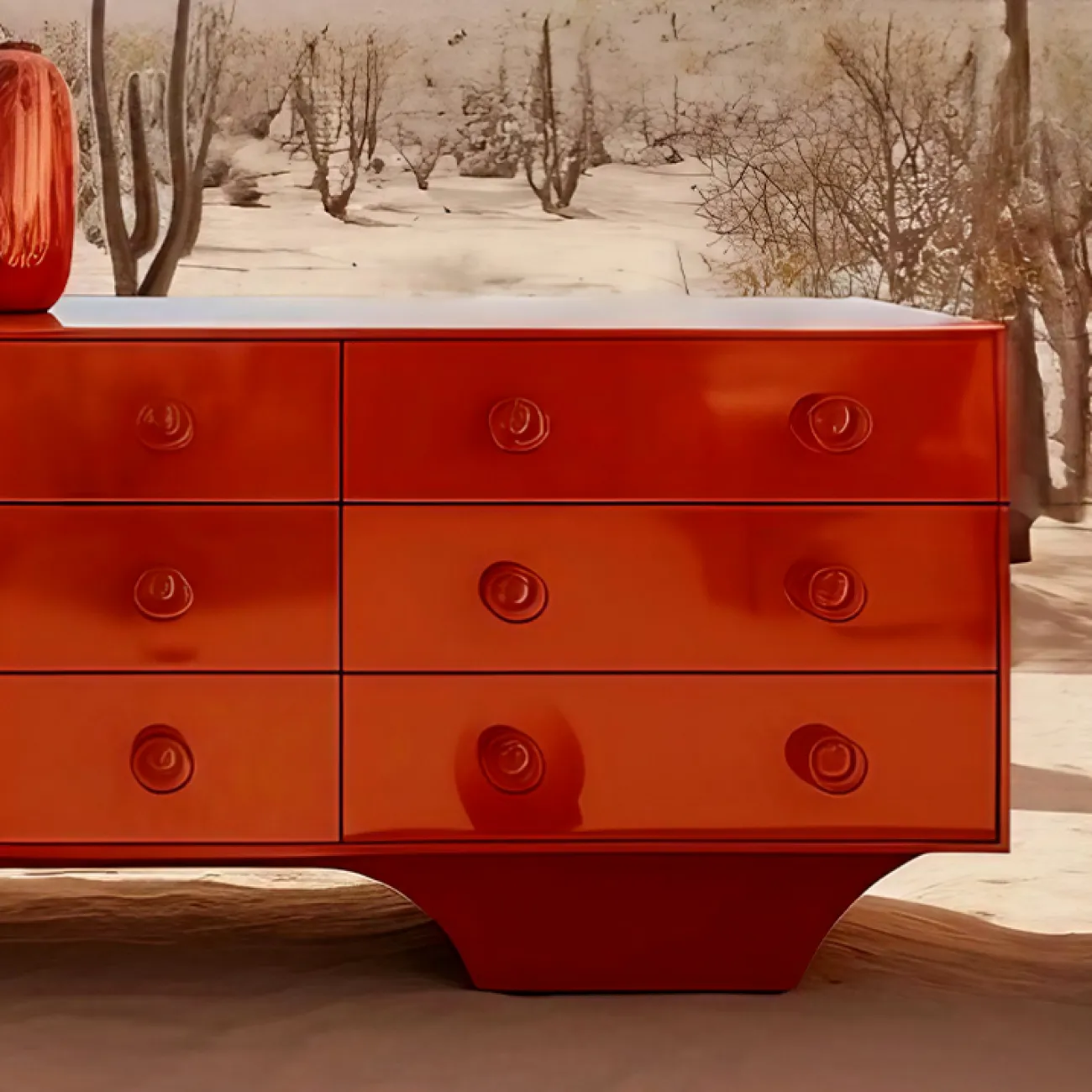 Яркий дизайнерский комод Love Creation от MIVICA из дерева KD38542-32
