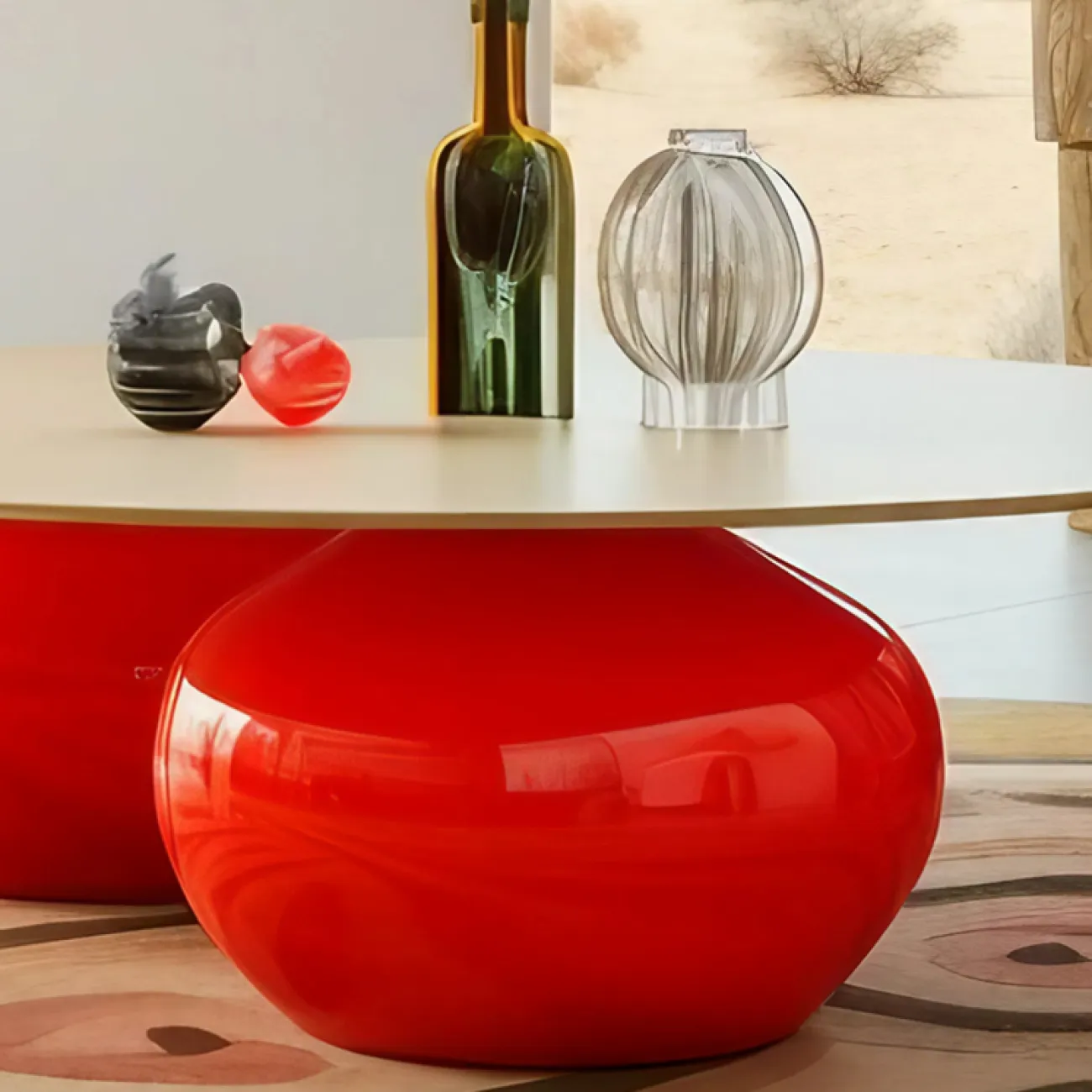 Яркий журнальный столик Love Creation от MIVICA из дерева JS38550-32