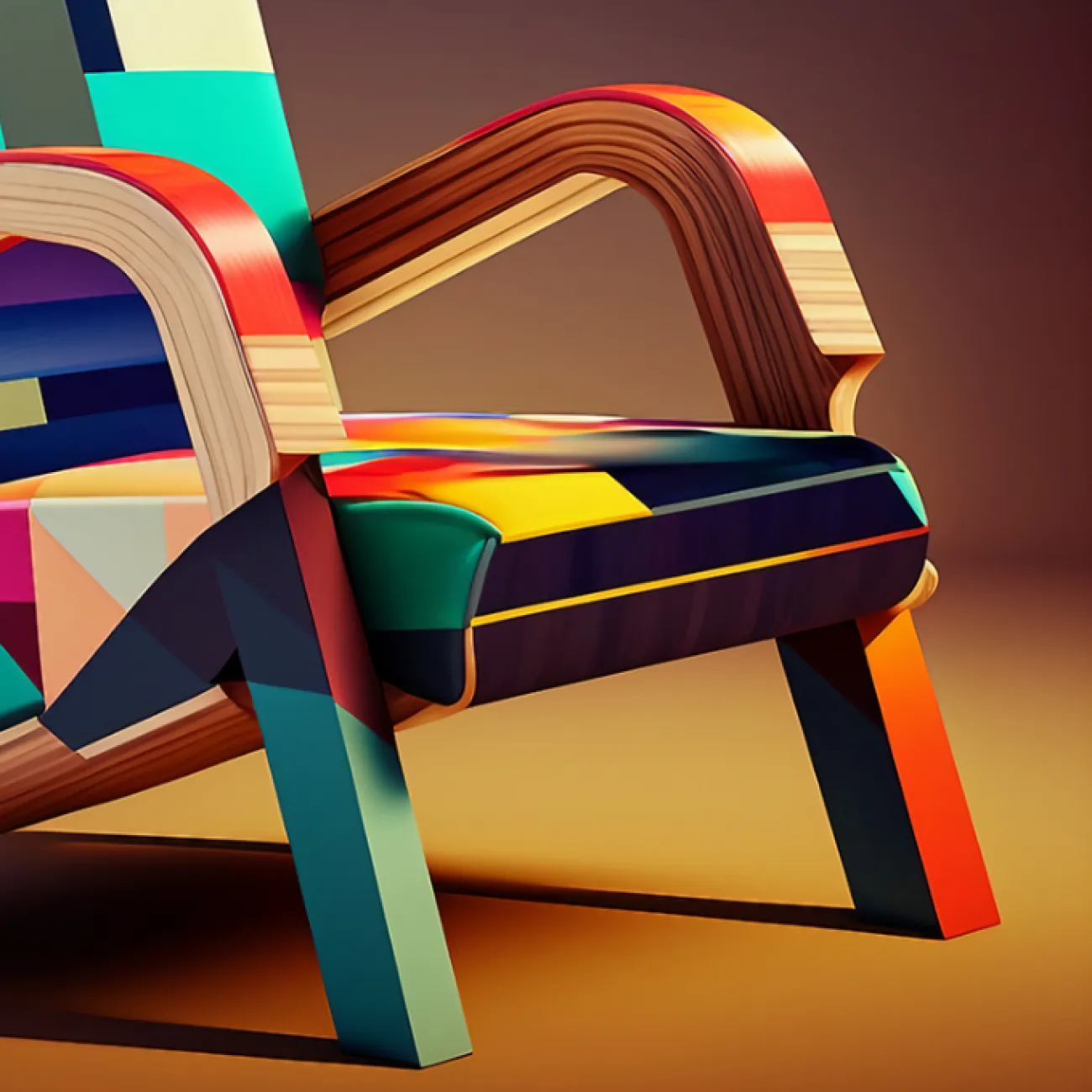 Дизайнерское кресло Love Creation от MIVICA из дерева и натуральной кожи KR38560-32