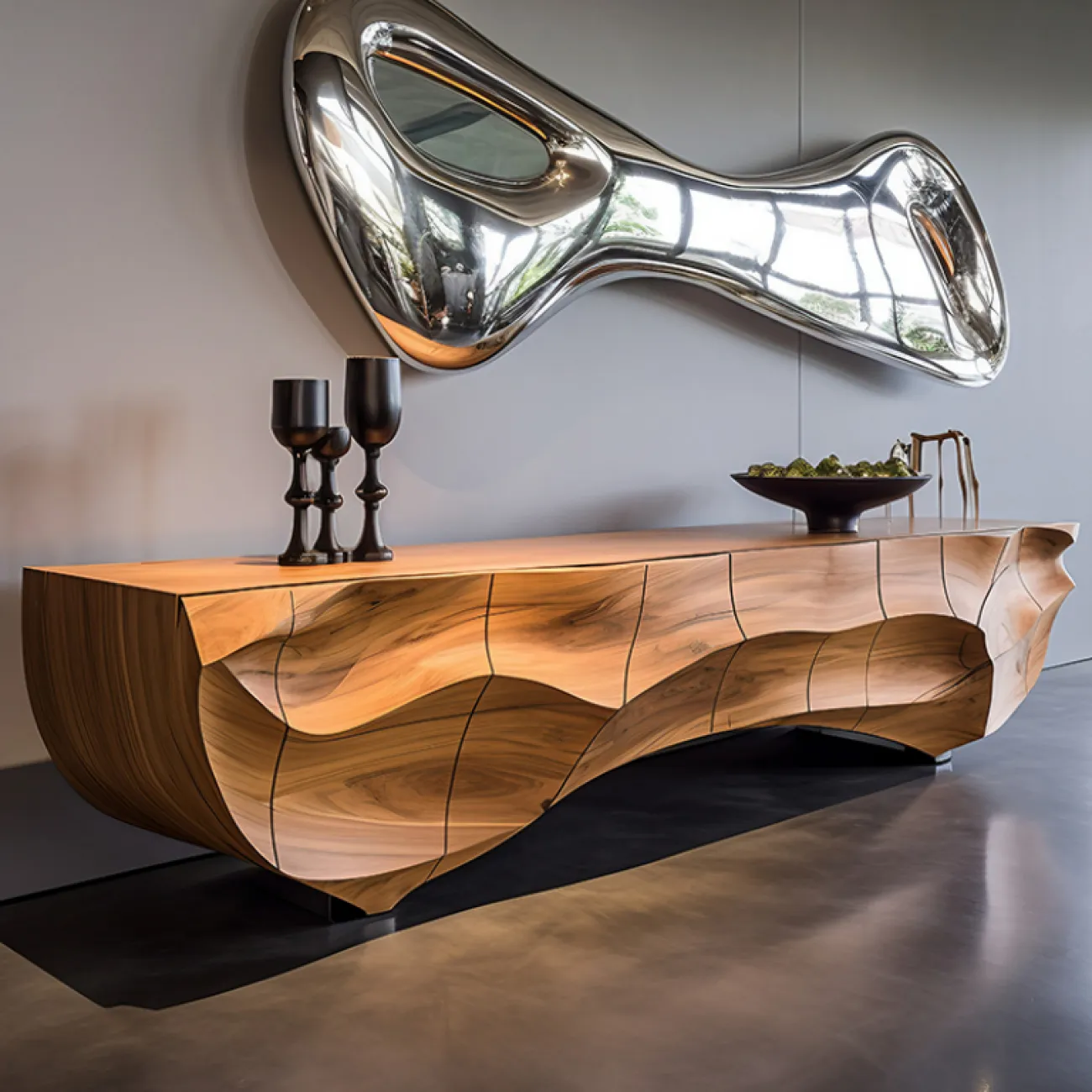 Роскошная тумба под телевизор Love Creation от MIVICA из чёрного дерева TB38562-32