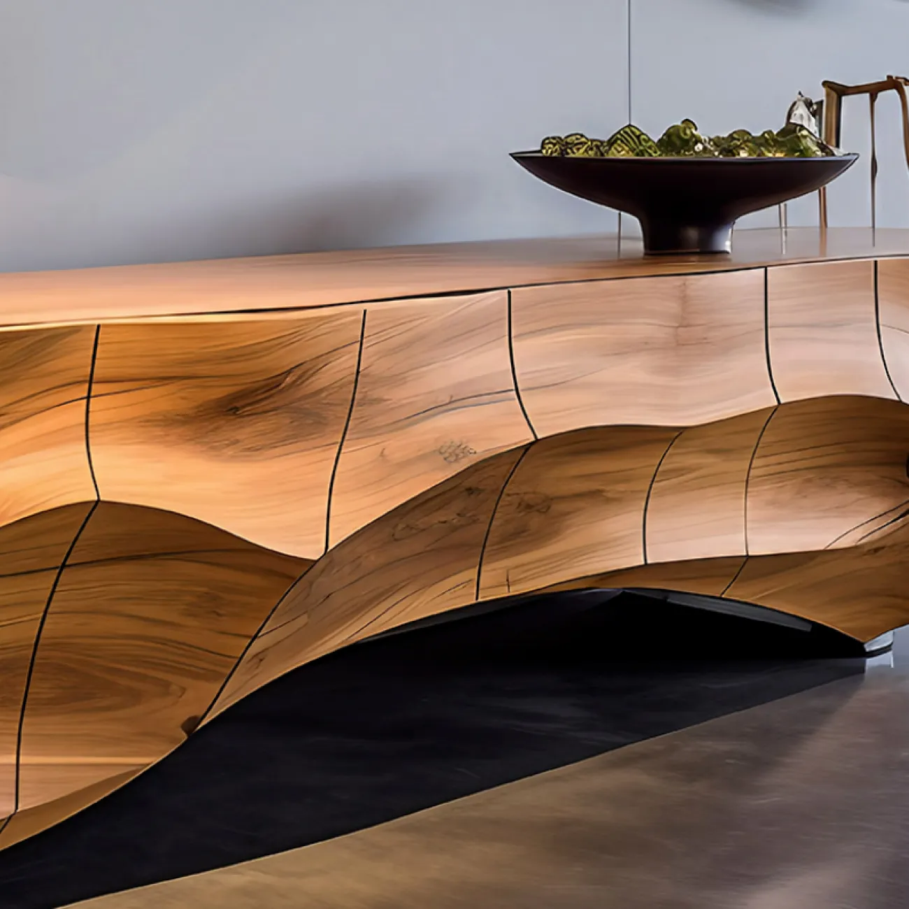 Роскошная тумба под телевизор Love Creation от MIVICA из чёрного дерева TB38562-32