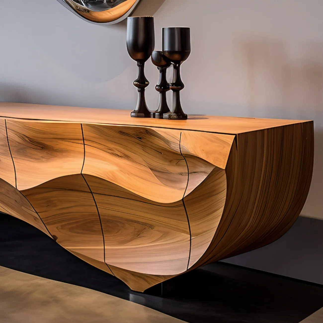 Роскошная тумба под телевизор Love Creation от MIVICA из чёрного дерева TB38562-32