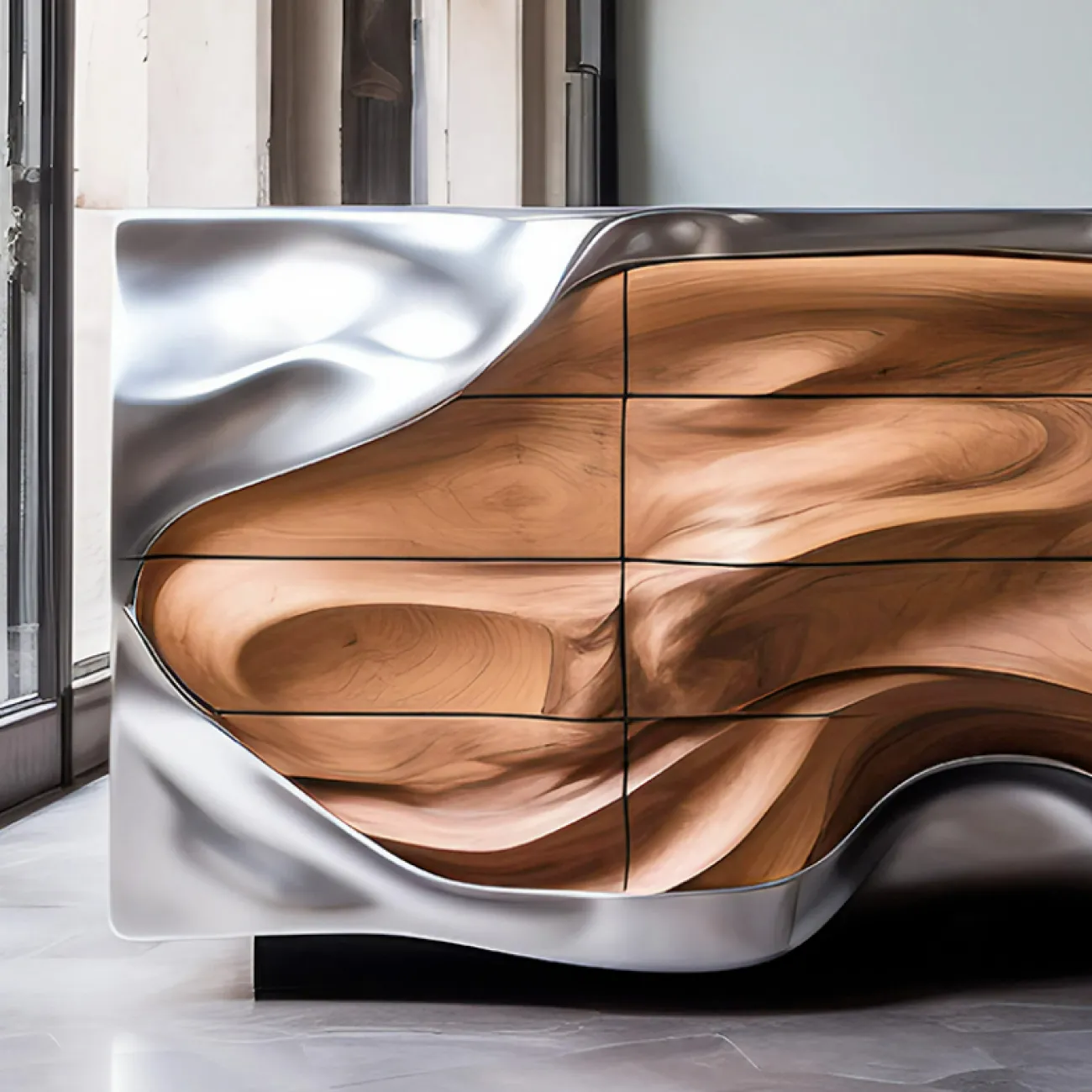 Роскошный дизайнерский комод Love Creation от MIVICA из чёрного дерева KD38564-32