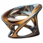Дизайнерское кресло Love Creation от MIVICA из дерева, металла и кожи KR38566-32
