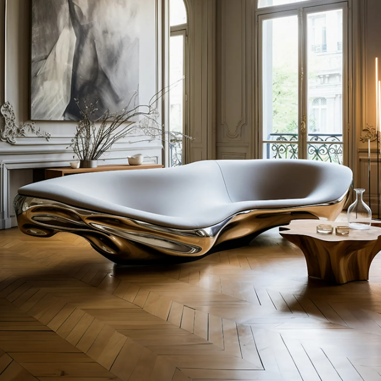 Дизайнерский диван Love Creation от MIVICA из металла с нанопокрытием DV38567-32