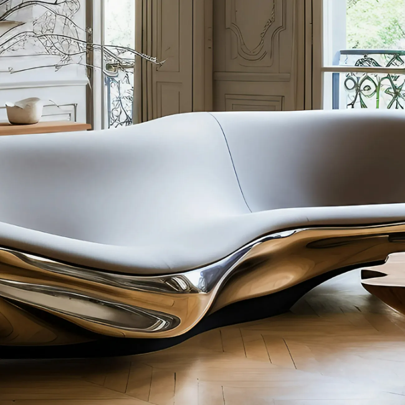 Дизайнерский диван Love Creation от MIVICA из металла с нанопокрытием DV38567-32