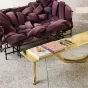 Дизайнерский Кофейный Латунный Столик Yanshe от LaLume