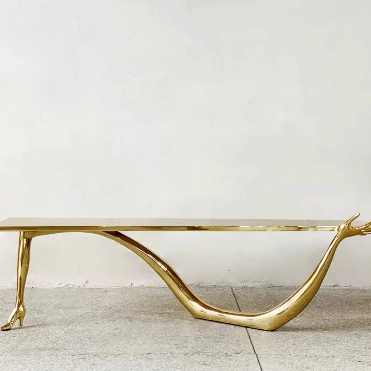 Дизайнерский Кофейный Латунный Столик Yanshe от LaLume