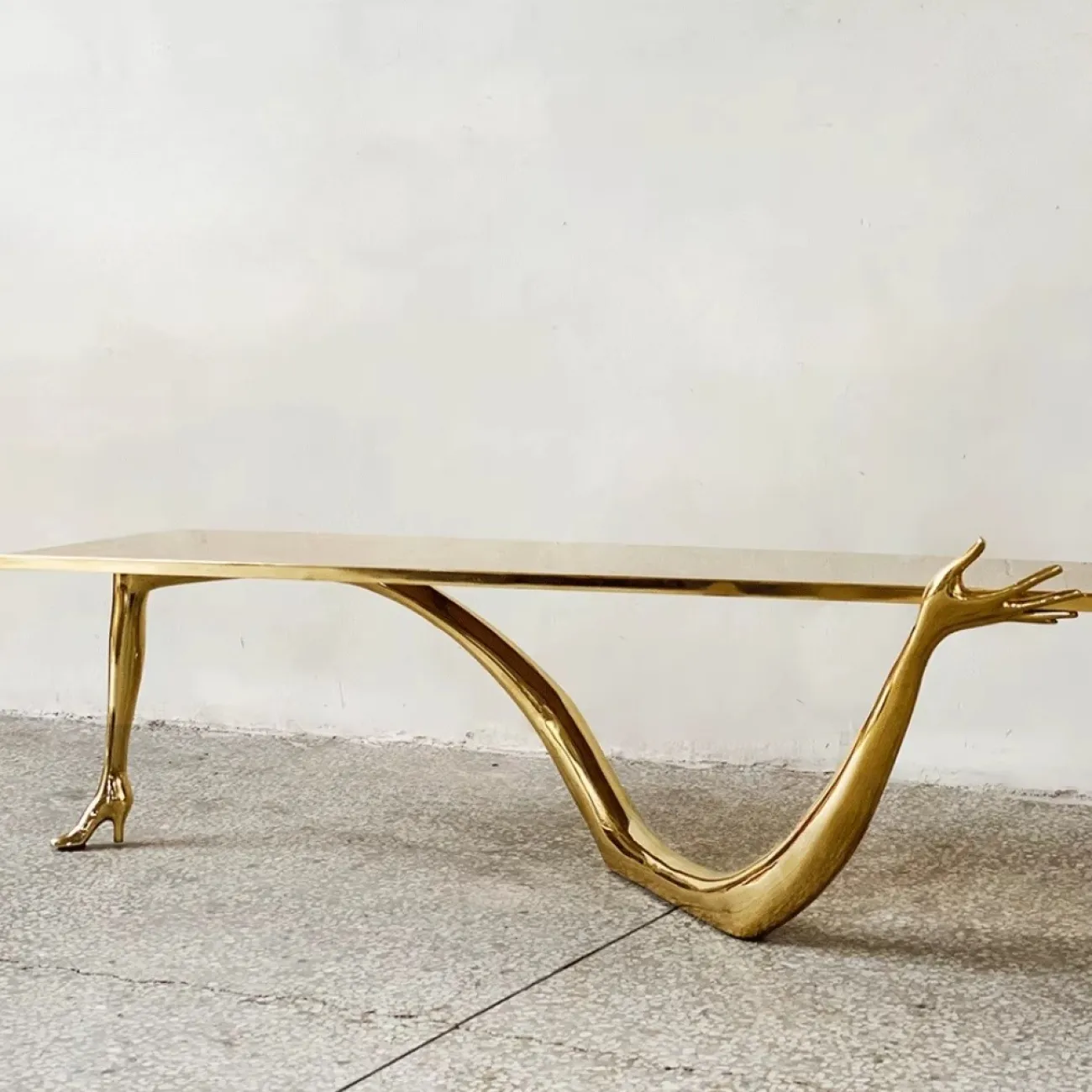 Дизайнерский Кофейный Латунный Столик Yanshe от LaLume