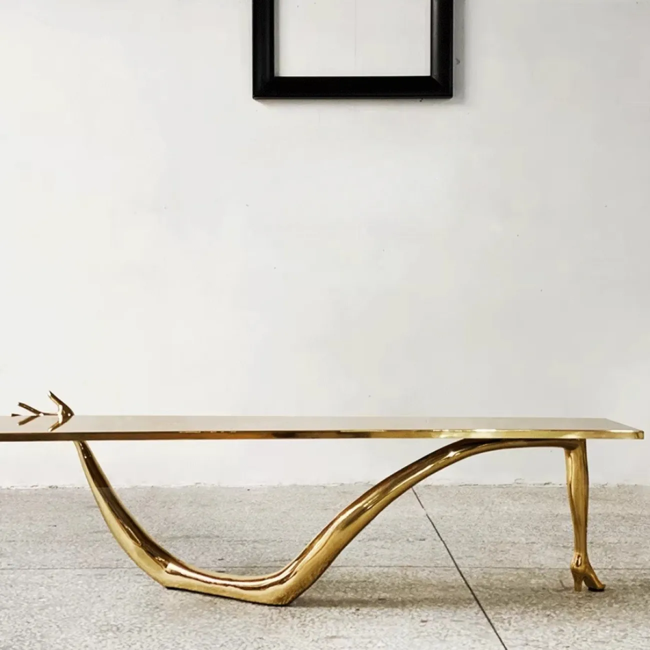 Дизайнерский Кофейный Латунный Столик Yanshe от LaLume