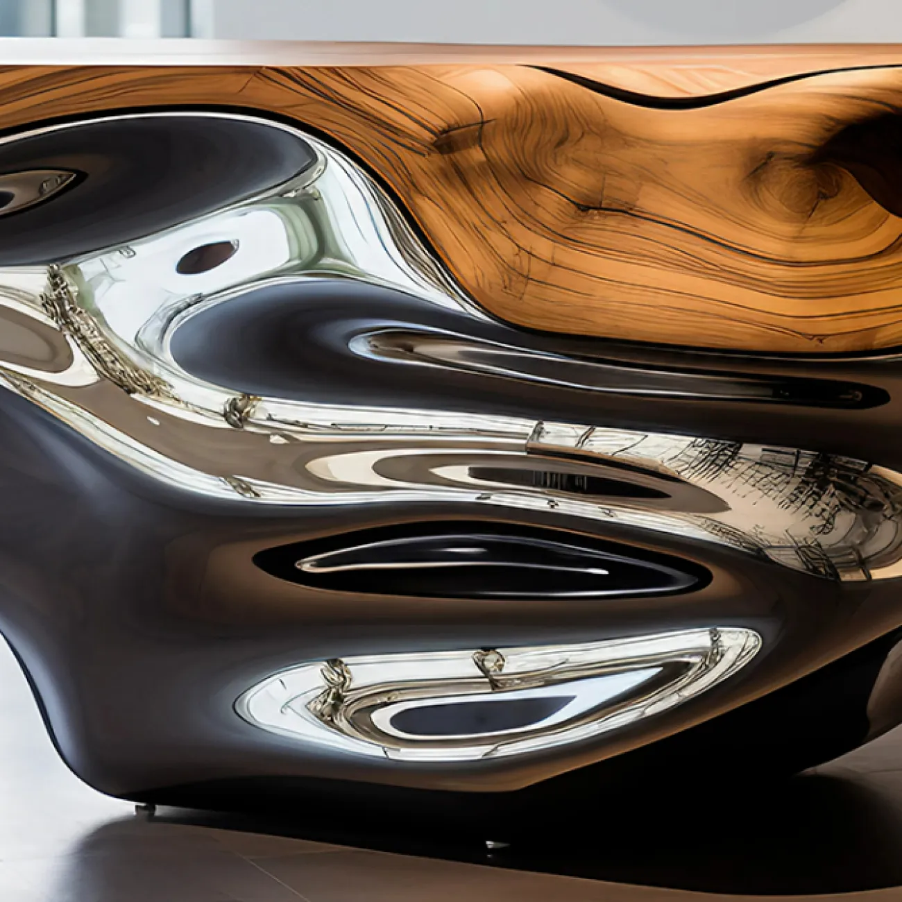 Роскошный буфет Love Creation от MIVICA из чёрного дерева и металла BF38575-32