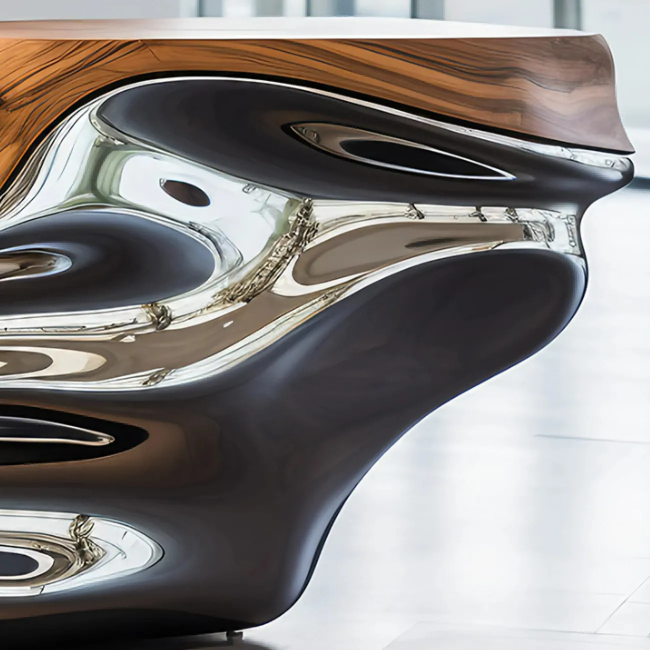 Роскошный буфет Love Creation от MIVICA из чёрного дерева и металла BF38575-32