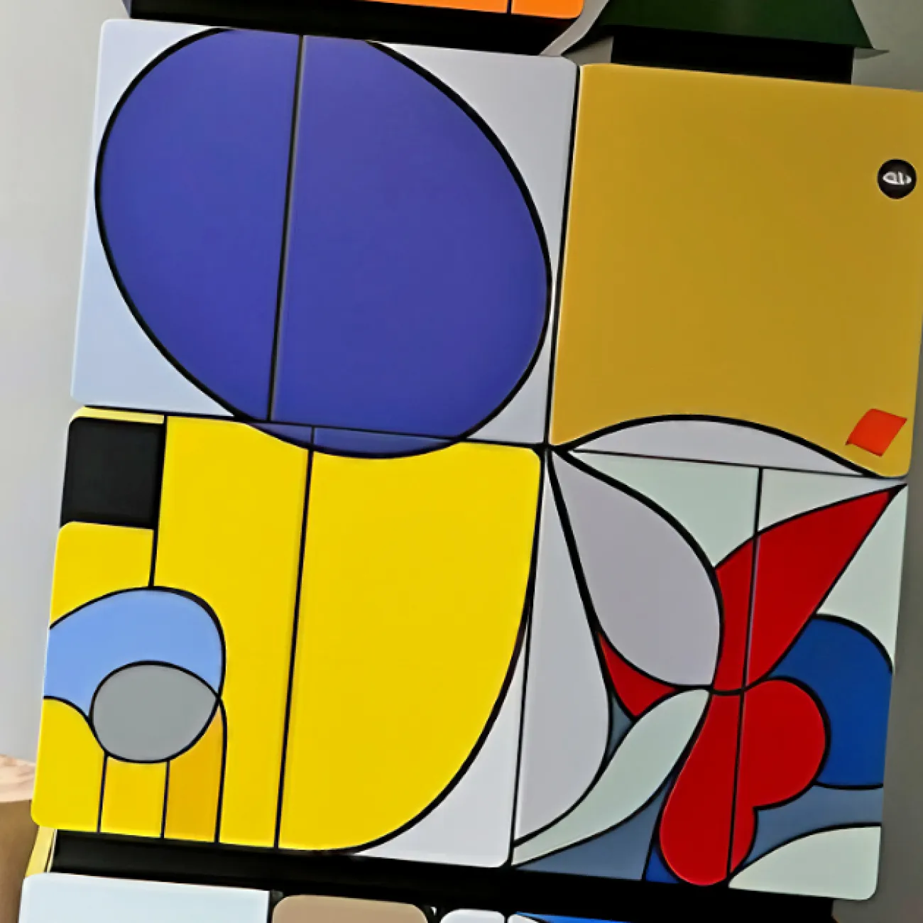 Дизайнерский шкаф Love Creation от MIVICA из дерева с ручной росписью SH38583-32