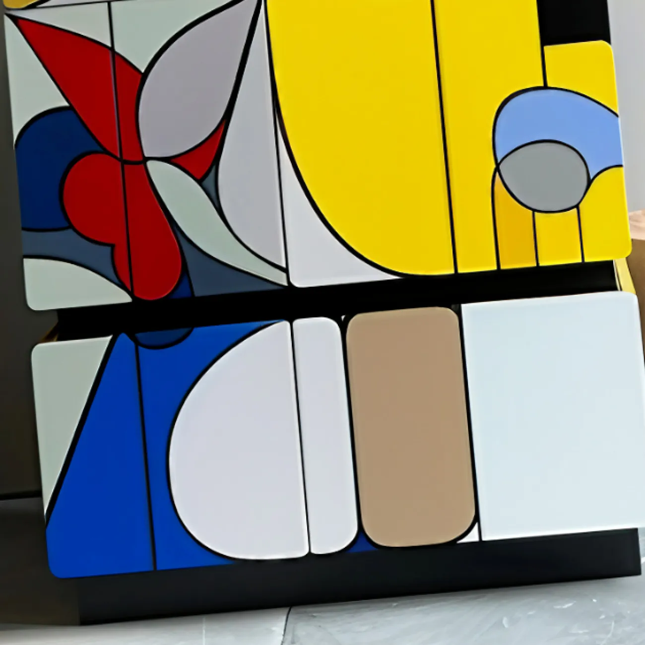 Дизайнерский шкаф Love Creation от MIVICA из дерева с ручной росписью SH38583-32