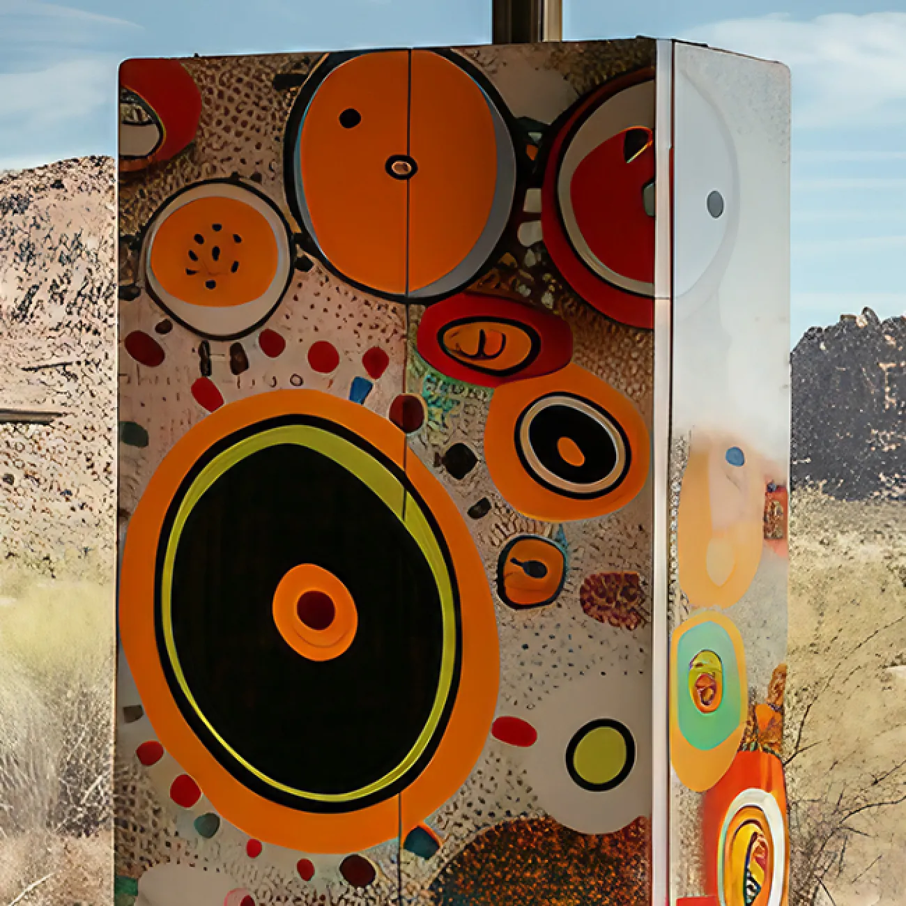 Дизайнерский шкаф в стиле поп-арт Love Creation от MIVICA из дерева с ручной росписью SH38588-32