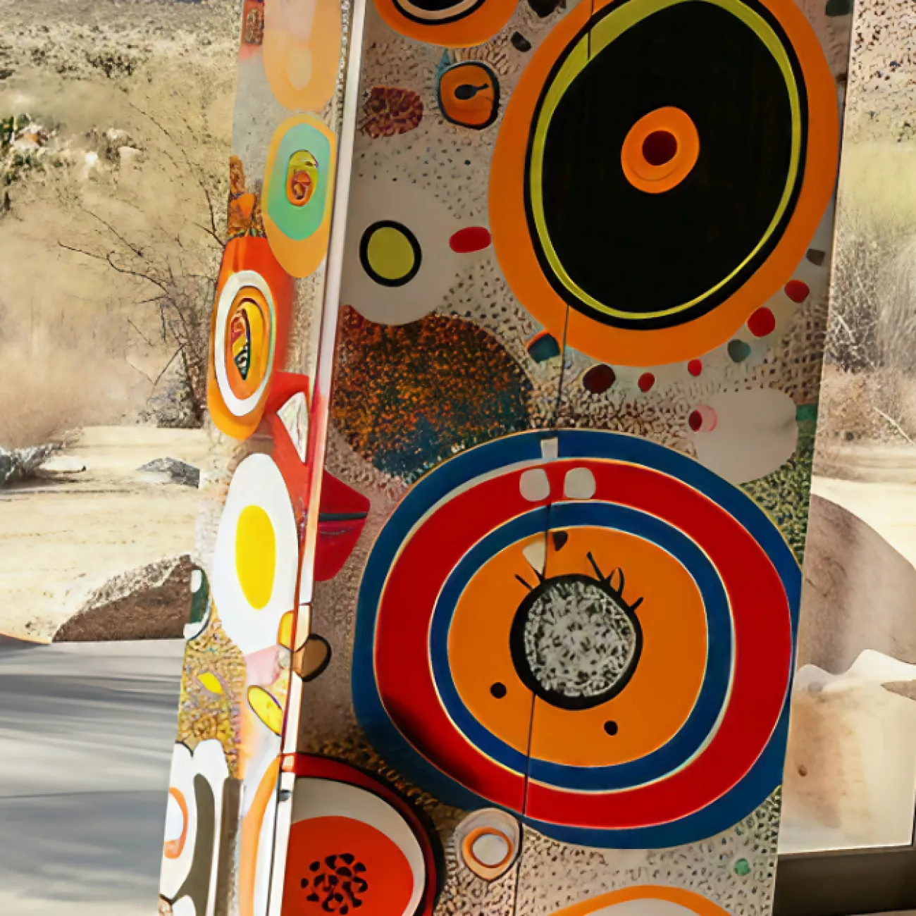 Дизайнерский шкаф в стиле поп-арт Love Creation от MIVICA из дерева с ручной росписью SH38588-32