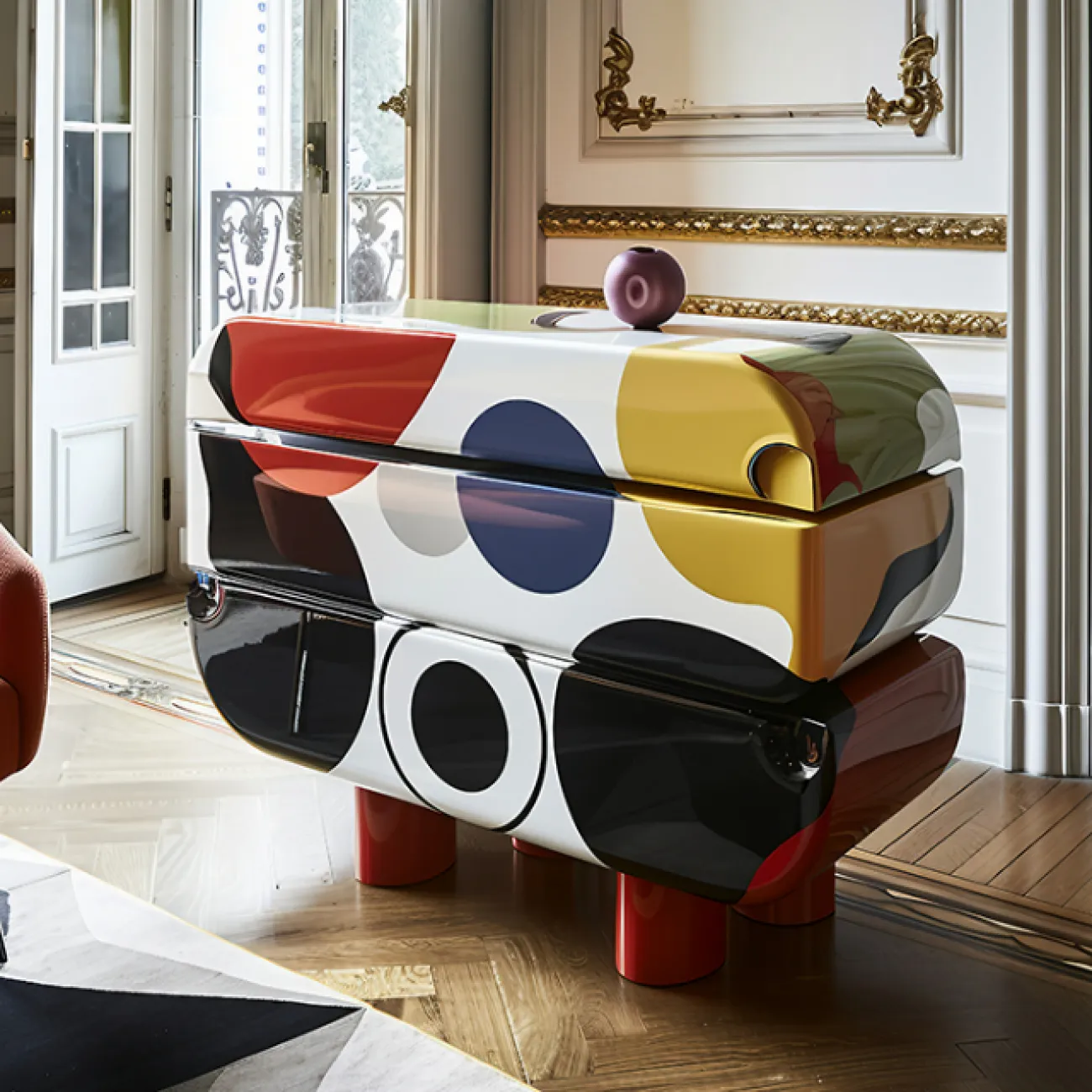 Яркий дизайнерский комод Love Creation от MIVICA из дерева KD38591-32 Яркий дизайнерский комод Love Creation от MIVICA из дерева KD38591-32