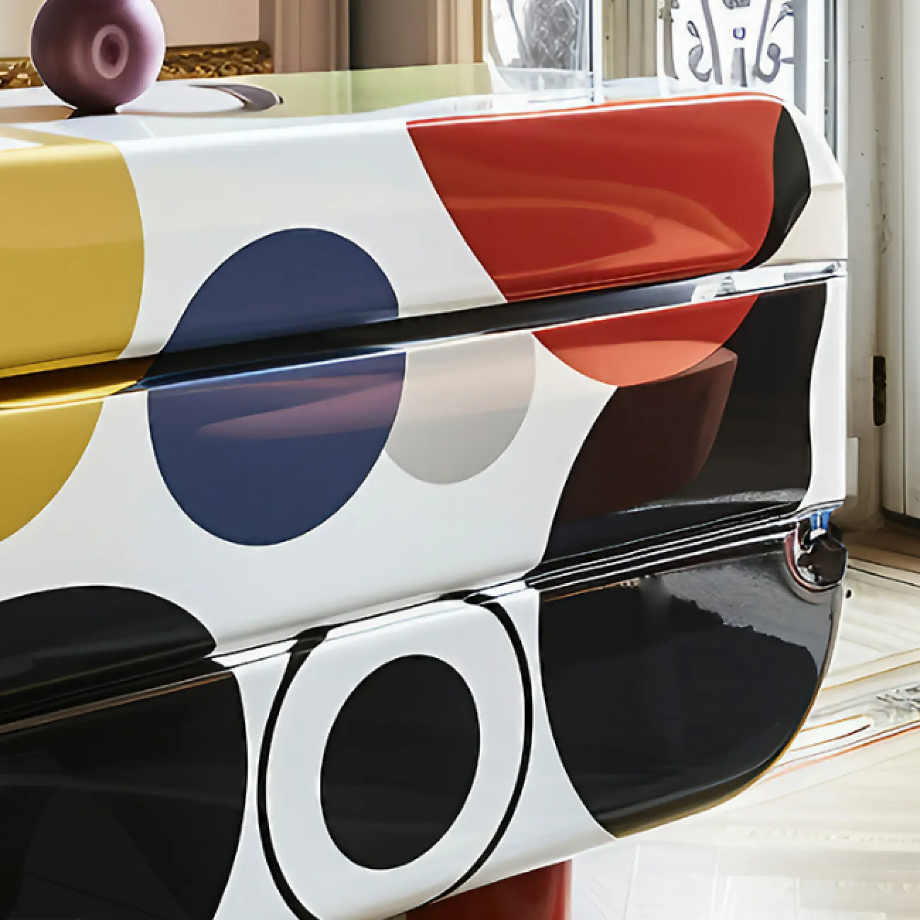 Яркий дизайнерский комод Love Creation от MIVICA из дерева KD38591-32 Яркий дизайнерский комод Love Creation от MIVICA из дерева KD38591-32