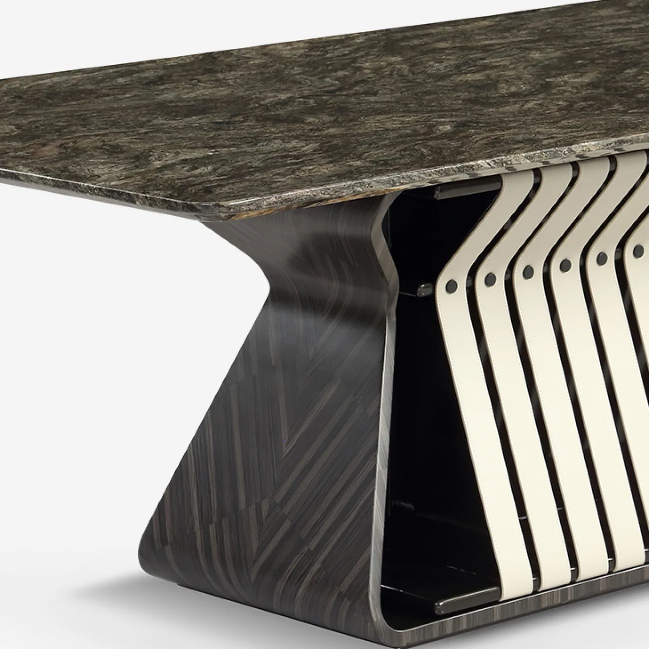 Роскошный обеденный стол MIVICA из мрамора и дерева OS38599-32 Роскошный обеденный стол MIVICA из мрамора и дерева OS38599-32